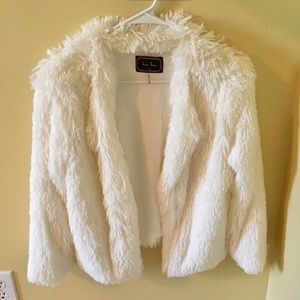 Faux Fur Bridal Jacket - small